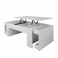 Wohnen Funktioneller Sofatisch Lotta in Weiß 110x60cm