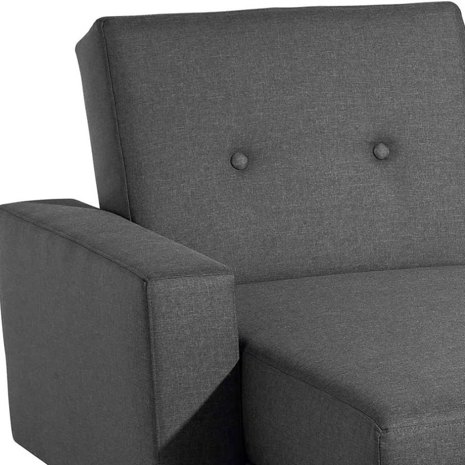 Wohnen Funktionelles Ecksofa in Dunkelgrau - Kalastania (zweiteilig)