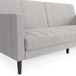 Wohnen Funktionscouch in Hellgrau und Schwarz - Logion