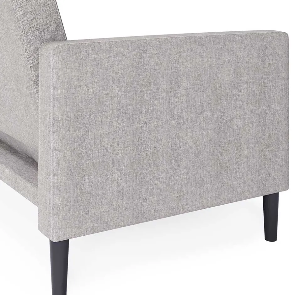 Wohnen Funktionscouch in Hellgrau und Schwarz - Logion