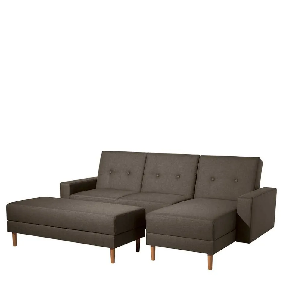 Funktionsecksofa in Braun mit Erle - Iljona (zweiteilig)^Wohnen Outlet