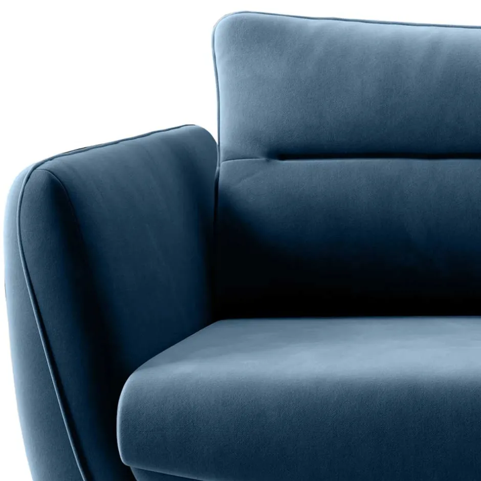 Funktionssofa in Dunkelblau Stoff - Berenice^Wohnen