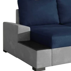 Funktionssofa in Dunkelblau und Hellgrau - Uminga^Wohnen Discount