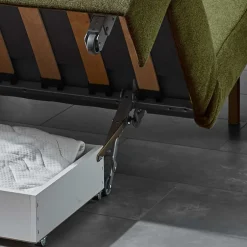 Funktionssofa in Oliv Grün Stoff - Ektuala^Wohnen Discount