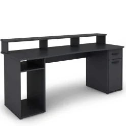 Wohnen Gaming Computer Schreibtisch in Anthrazit - Nikolan