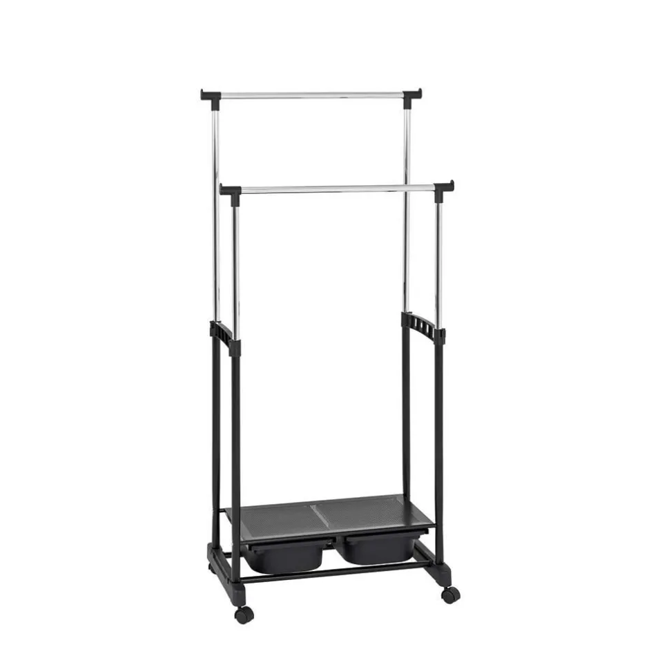 Herren Wohnen Garderobe auf Rollen Peritos mit Schuhablage