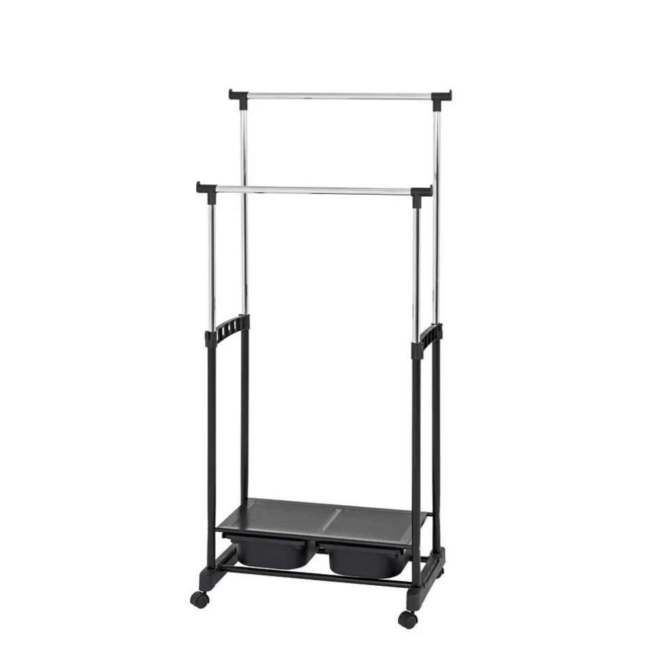 Herren Wohnen Garderobe auf Rollen Peritos mit Schuhablage