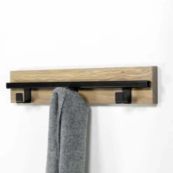 Wohnen Garderobe aus Eiche & Stahl Schwarz - Dezadan