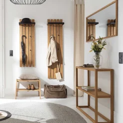 Wohnen Garderobe aus Eichenholz und Metall - Gangizo