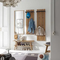 Wohnen Garderobe aus Eichenholz und Metall - Gangizo