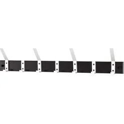 Wohnen Garderobe Hakenleiste aus Metall mit Aluhaken - Famosia