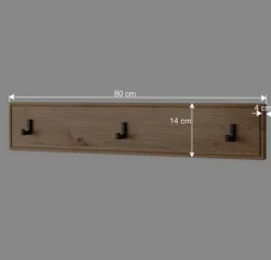 Wohnen Garderobe Hakenleiste aus Asteiche Massivholz - Zonga