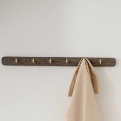 Wohnen Garderobe Hakenleiste in Eiche Dunkelbraun - Cora