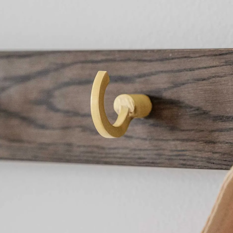 Wohnen Garderobe Hakenleiste in Eiche Dunkelbraun - Cora