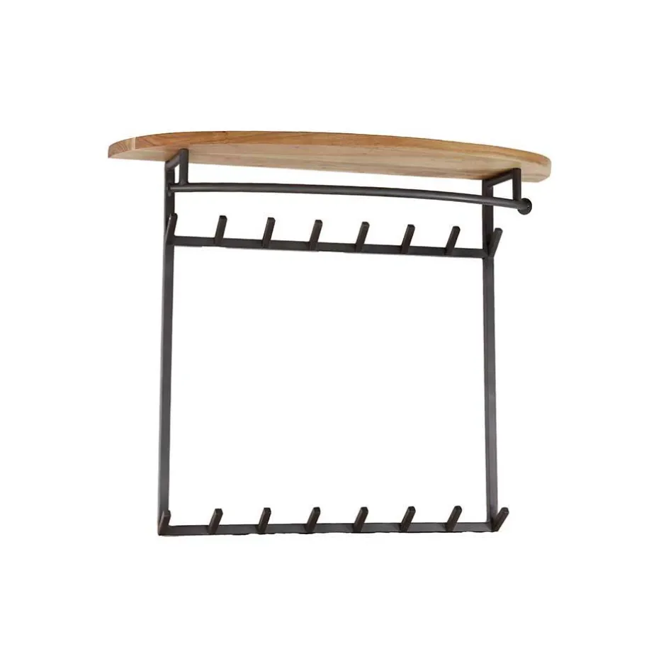 Wohnen Garderobe mit 16 Haken und Stange - Drucana