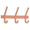 Wohnen Garderobe mit drei Doppelhaken in Terracotta - Sabine