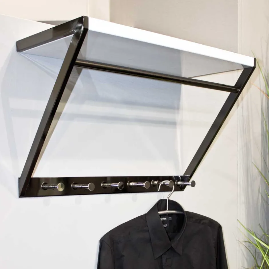 Garderobe Novo in Schwarz Weiß^Wohnen Outlet