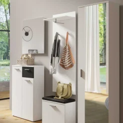 Garderobe Wandpaneel in Weiß - Vatros^Wohnen Clearance