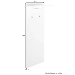 Garderobe Wandpaneel in Weiß - Vatros^Wohnen Clearance