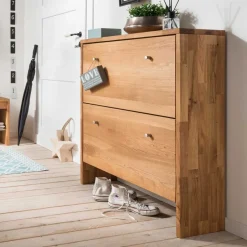 Garderoben Schuhschrank Delvestra aus Wildeiche Massivholz^Wohnen Online