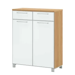 Garderoben Schuhschrank Wynoca in Weiß Glas beschichtet^Wohnen