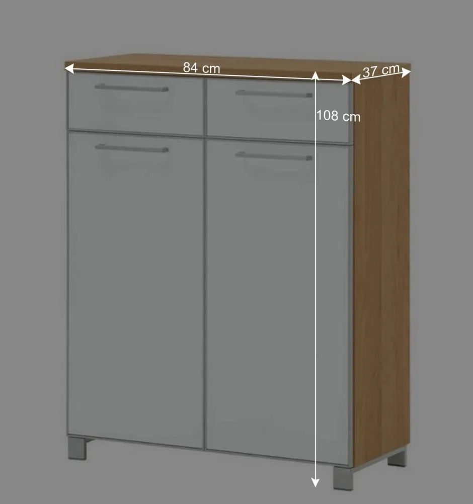 Garderoben Schuhschrank Wynoca in Weiß Glas beschichtet^Wohnen