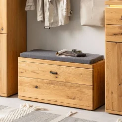 Garderobenbank aus Balkeneiche Massivholz - Robats^Wohnen Hot