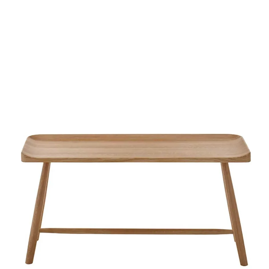 Wohnen Garderobenbank aus massivem Eichenholz - Gangizo