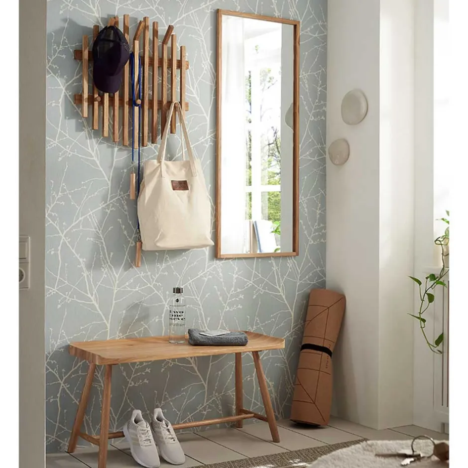 Wohnen Garderobenbank aus massivem Eichenholz - Gangizo