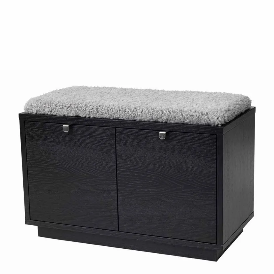 Wohnen Garderobenbank Geskan in Schwarz