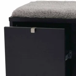 Wohnen Garderobenbank Geskan in Schwarz