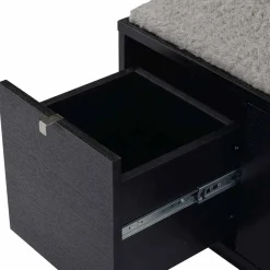 Wohnen Garderobenbank Geskan in Schwarz