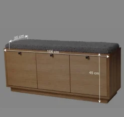 Garderobenbank Helvana mit Eiche furniert^Wohnen