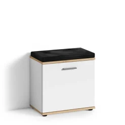 Garderobenbank in Weiß mit Wildeiche Dekor - Yumagno^Wohnen Hot