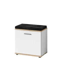 Garderobenbank in Weiß mit Wildeiche Dekor - Yumagno^Wohnen Hot