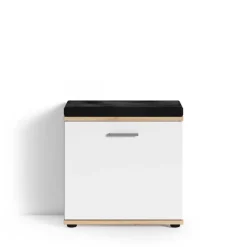 Garderobenbank in Weiß mit Wildeiche Dekor - Yumagno^Wohnen Hot