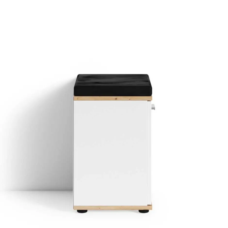 Garderobenbank in Weiß mit Wildeiche Dekor - Yumagno^Wohnen Hot