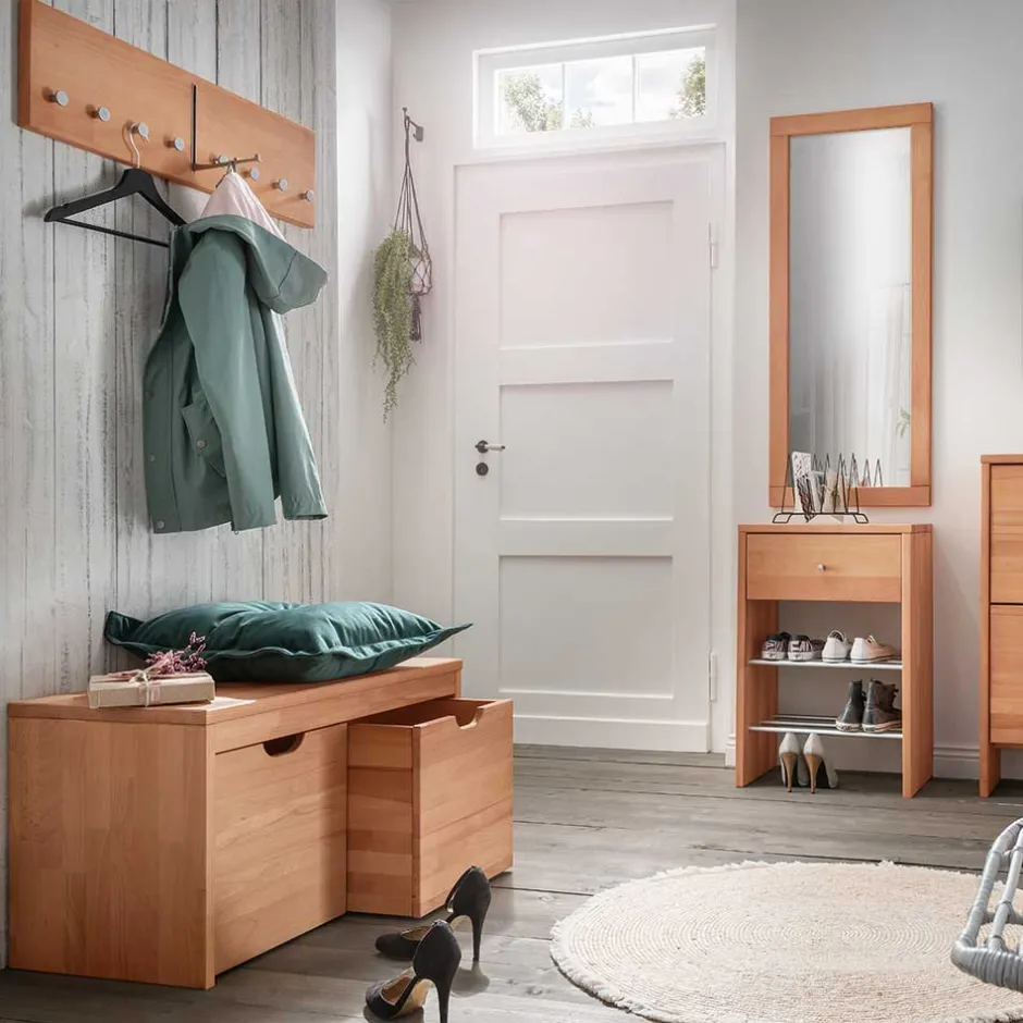 Wohnen Garderobenbank mit Stauraum Kisten - Shimousa