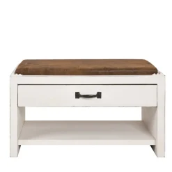 Garderobenbank Oficina in Weiß Braun^Wohnen Clearance