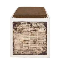 Garderobenbank Oficina in Weiß Braun^Wohnen Clearance