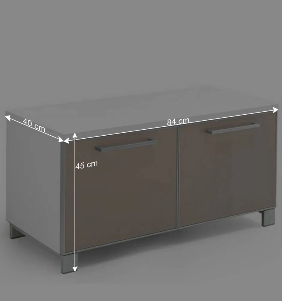 Garderobenbank Srocca in Taupe Glas^Wohnen New