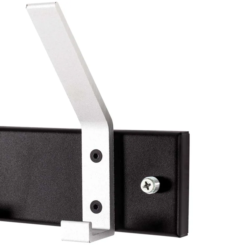 Wohnen Garderobenleiste in Schwarz & Alu - Amarana