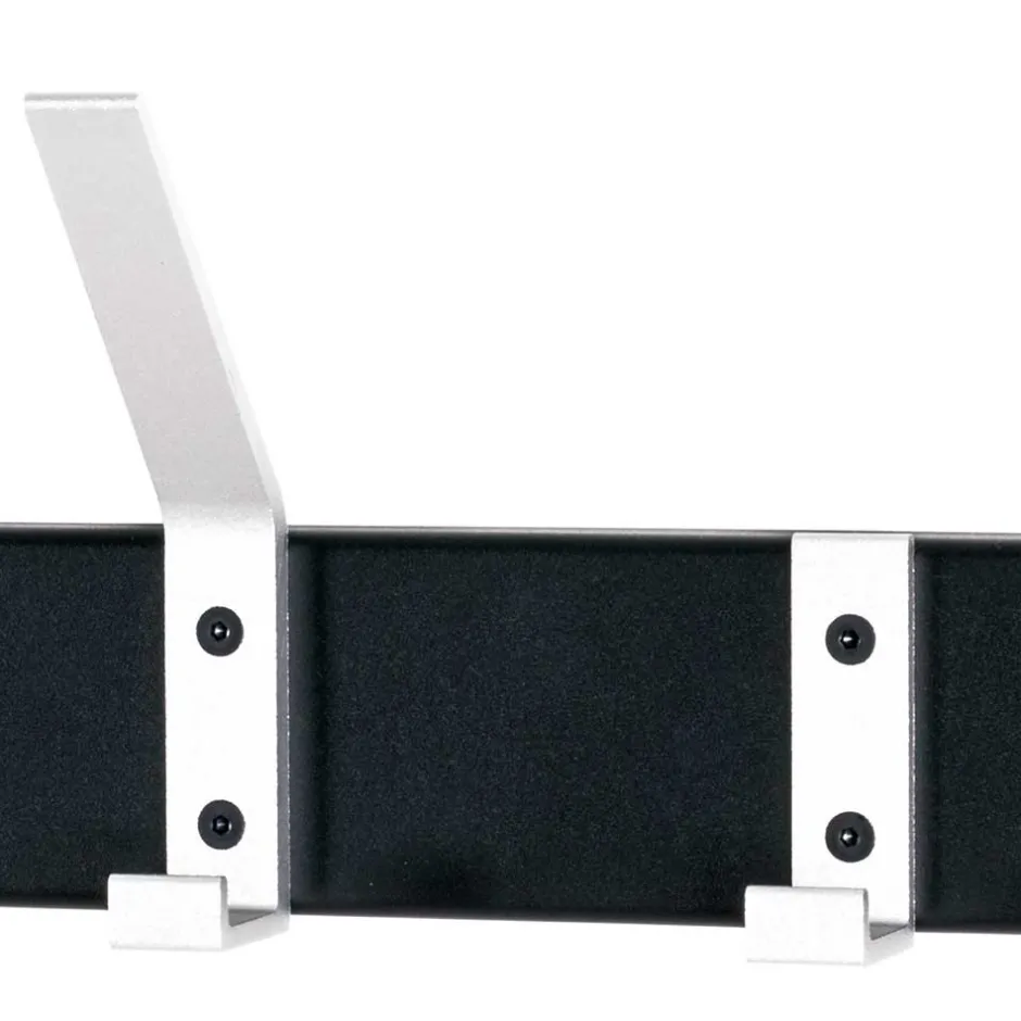 Wohnen Garderobenleiste in Schwarz & Alu - Amarana