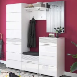 Wohnen Garderobenmöbel Block Set - Sumatra (fünfteilig)