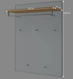 Wohnen Garderobenmöbel Set Wynoca in Weiß Glas beschichtet (fünfteilig)