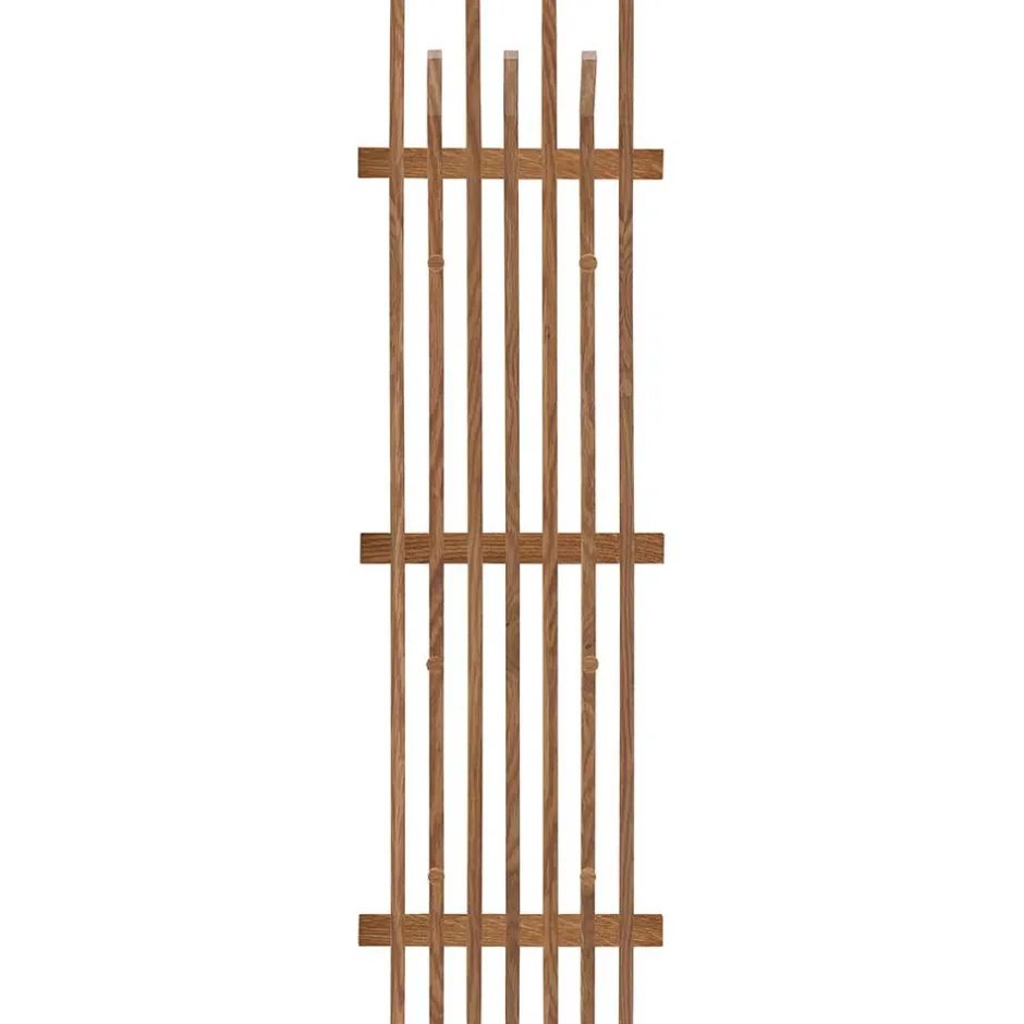 Wohnen Garderobenpaneel aus Eichenholz Leisten - Gangizo