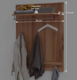 Wohnen Garderobenpaneel in Kernbuche - Hippa