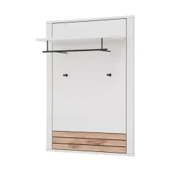 Wohnen Garderobenpaneel in Lichtgrau mit Wildeiche - Ballina