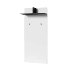 Wohnen Garderobenpaneel in Weiß mit Schwarz - Etelon