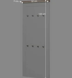 Garderobenpaneel mit 8 Kleiderhaken - Nudion^Wohnen